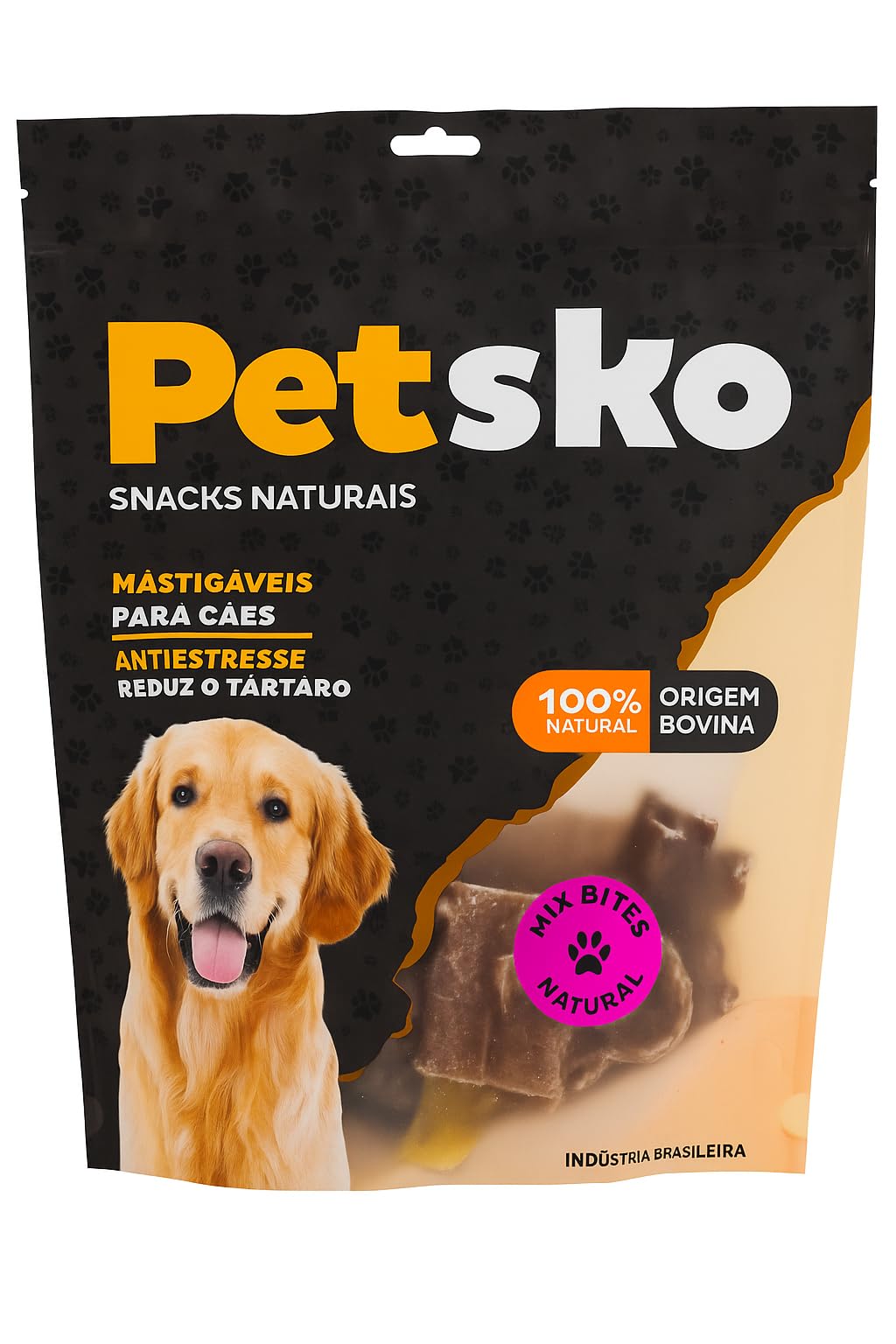 Petisco Mix Bites para Cães - 100% Natural, Origem Bovina